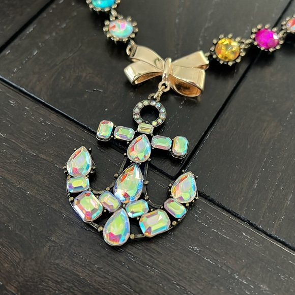 Betsey Johnson Multicolor Anchor Necklace with Bow - Picture 7 of 9